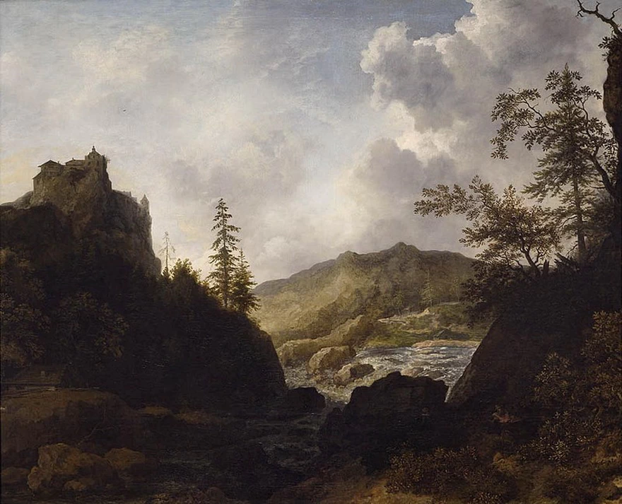 Paesaggio con castello sulla collina - Musée des Beaux, Arts de Strasbourg (France, Strasbourg)